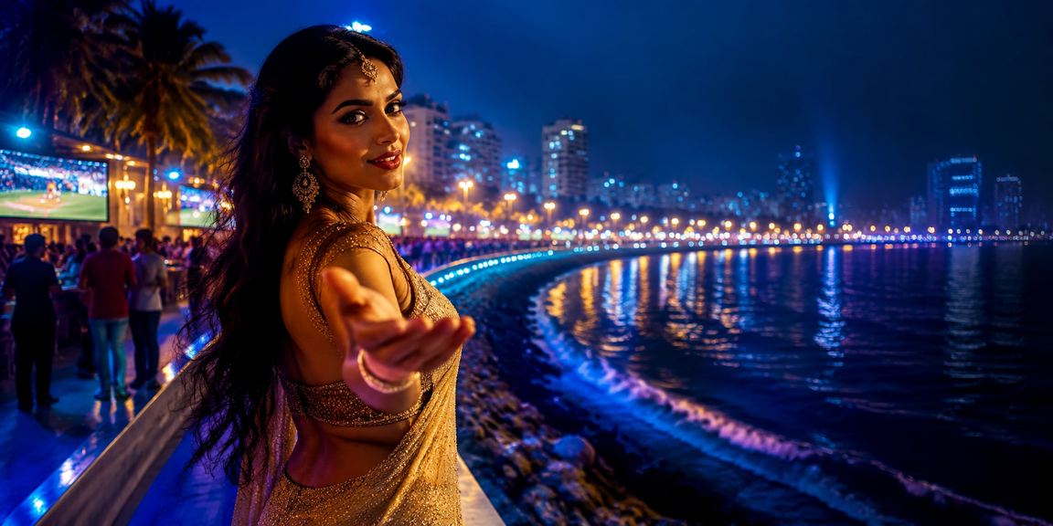 Scenic marine drive at Mumbai representing entertainment and casino lifestyle